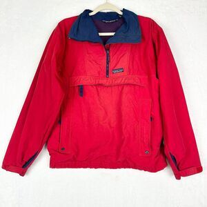 Vintage Patagonia Nylon Pullover Jacket Mens Size Small Red Anorak Rain 90s